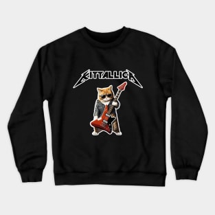 Cat Playing Guitar Crewneck Sweatshirt